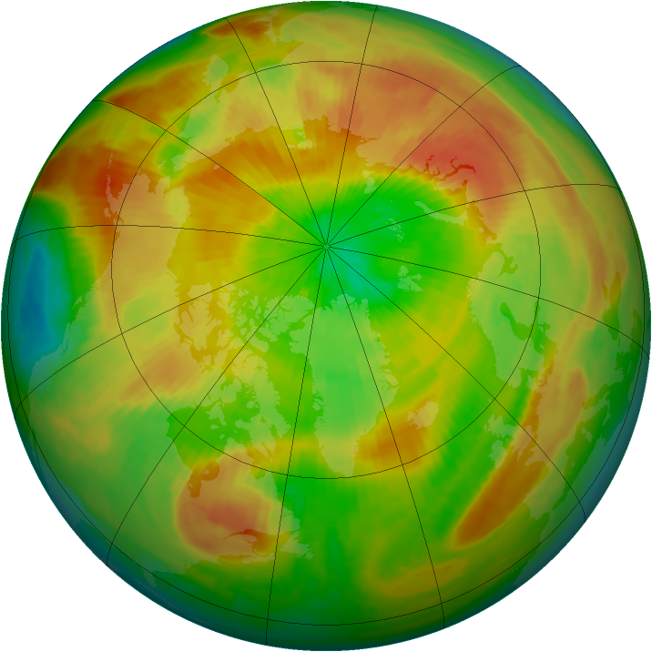 Arctic ozone map for 30 March 2000